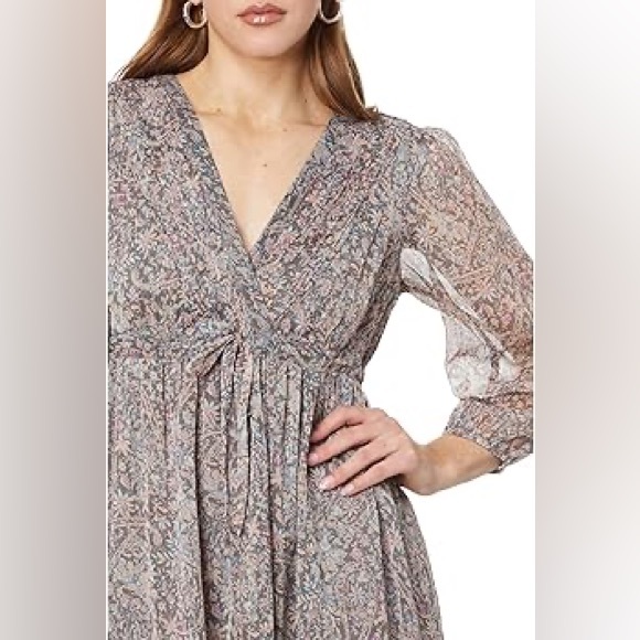 Lucky Brand Printed Chiffon Midi Dress - Size XL | Effortlessly Elegant - Picture 2 of 4